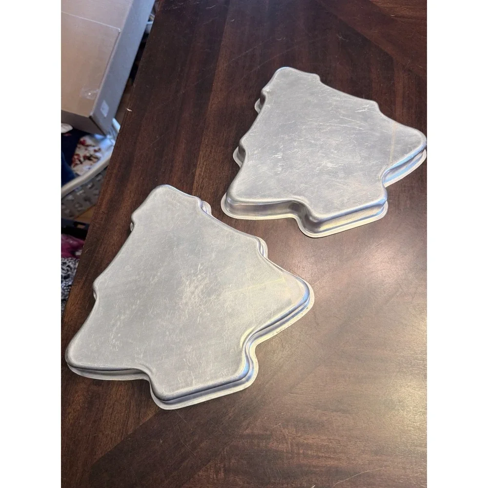 Vintage Christmas Tree Cake Pans set of 2